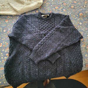 Blue Aran sweater